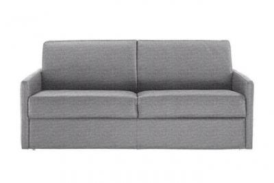 ITALIAN SPIRIT Canap&eacute; lit 2-3 places sun convertible express 120cm tweed gris silex matelas &eacute;paisseur 16cm