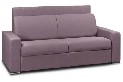 ITALIAN SPIRIT Canap&eacute; lit 2- normandie express lattes 120cm matelas m&eacute;mory 22cm t&ecirc;te de lit int&eacute;gr&eacute;e tweed fuchsia