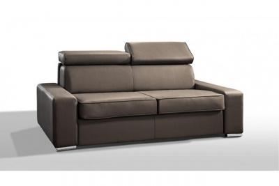 ITALIAN SPIRIT Canap&eacute; lit 3-4 places chicago convertible express 160cm polyur&eacute;thane taupe matelas 16 cm