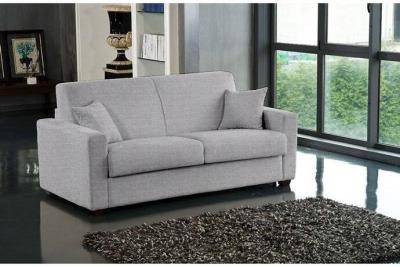 ITALIAN SPIRIT Canap&eacute;-Lit 3-4 Places DREAMER Convertible express 160*197*16 tweed gris silex matelas 16 cm