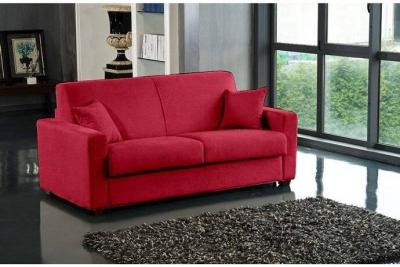 ITALIAN SPIRIT Canap&eacute;-lit 3-4 places dreamer convertible express 160*197*16 tweed rouge matelas 16 cm