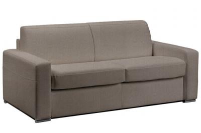 ITALIAN SPIRIT Canap&eacute; lit 3-4 places master express 160 cm matelas 18 cm sommier lattes renatonisi velours taupe