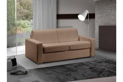 ITALIAN SPIRIT Canap&eacute; lit 3 places master convertible express 140 cm tweed cross taupe matelas 18 cm inclus