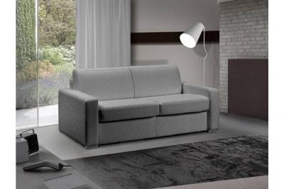 ITALIAN SPIRIT Canap&eacute; lit 3 places master convertible express 140 cm tweed gris silex matelas 18 cm inclus