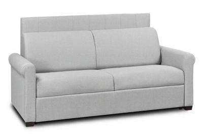 ITALIAN SPIRIT Canap&eacute; lit 3 places express lattes 140cm matelas 16cm t&ecirc;te de lit int&eacute;gr&eacute;e polyur&eacute;thane gris clair