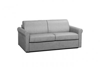 ITALIAN SPIRIT Canap&eacute; lit 3 places romantico convertible express 140*197*16cm polyur&eacute;thane gris clair