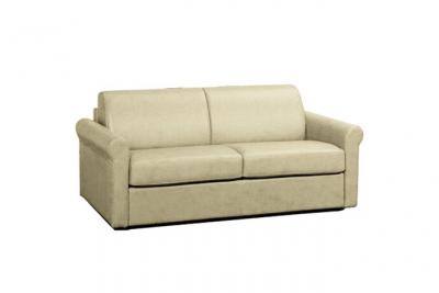 ITALIAN SPIRIT Canape droit INSIDE 75 3 places en simili-cuir beige 85 x 220 x 45 cm