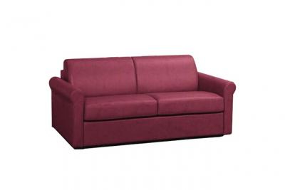 ITALIAN SPIRIT Canape droit INSIDE 75 3 places en simili-cuir rouge 92 x 220 x 45 cm