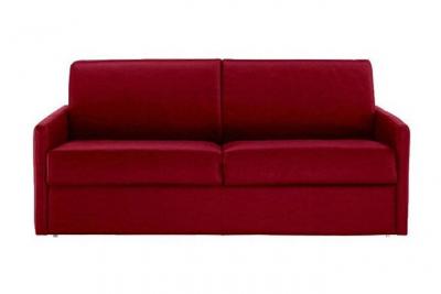 ITALIAN SPIRIT Canap&eacute; lit 3 places SUN convertible EXPRESS 140cm tweed rouge matelas &eacute;paisseur 16cm