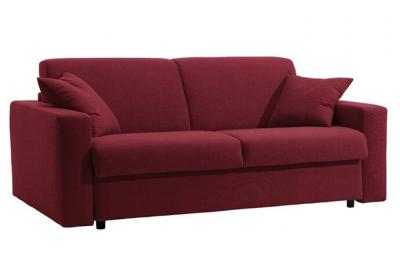 ITALIAN SPIRIT Canap&eacute; lit 4 places dreamer convertible express 160*197*16cm microfibre rouge