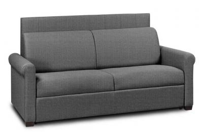 ITALIAN SPIRIT Canap&eacute; lit 4 places EXPRESS LATTES 160cm matelas 16 cm t&ecirc;te de lit int&eacute;gr&eacute;e tweed gris graphite
