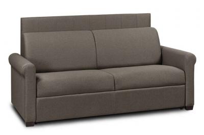 ITALIAN SPIRIT Canap&eacute; lit 4 places EXPRESS LATTES 160cm matelas 16 cm t&ecirc;te de lit int&eacute;gr&eacute;e polyur&eacute;thane marron