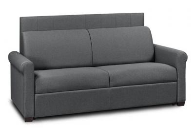 ITALIAN SPIRIT Canap&eacute; lit 4 places express lattes 160cm matelas 16 cm t&ecirc;te de lit int&eacute;gr&eacute;e polyur&eacute;thane noir