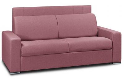 ITALIAN SPIRIT Canap&eacute; lit 4 places express lattes renatonisi 160cm matelas 16 cm t&ecirc;te de lit int&eacute;gr&eacute;e tweed rouge