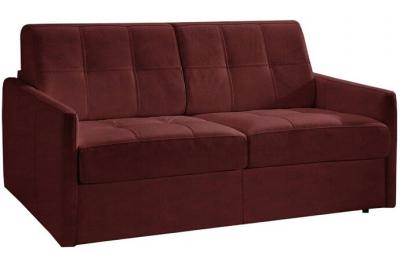 ITALIAN SPIRIT Canap&eacute; lit cube convertible en microfibre bordeaux couchage 120cm express matelas 16 cm