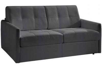 ITALIAN SPIRIT Canap&eacute; lit cube convertible en microfibre graphite couchage 120cm express matelas 16 cm