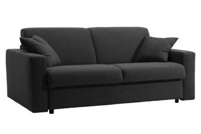 ITALIAN SPIRIT Canap&eacute; lit dreamer express sommier lattes 120cm microfibre graphite matelas 16 cm