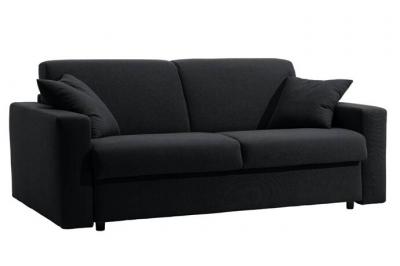 ITALIAN SPIRIT Canap&eacute; lit dreamer express sommier lattes 160cm matelas 16cm polyur&eacute;thane noir