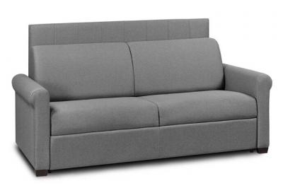 ITALIAN SPIRIT Canap&eacute; lit opera express lattes 120cm matelas 16cm t&ecirc;te de lit int&eacute;gr&eacute;e polyur&eacute;thane gris graphite