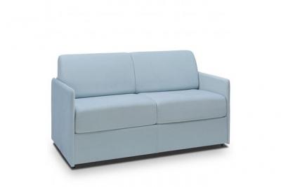 ITALIAN SPIRIT Canape convertible [en.casa] 3 places en simili-cuir bleu 140 x 170 x 45 cm