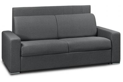ITALIAN SPIRIT Canap&eacute; lit express lattes 140cm matelas m&eacute;mory 22cm t&ecirc;te de lit int&eacute;gr&eacute;e polyur&eacute;thane gris graphite