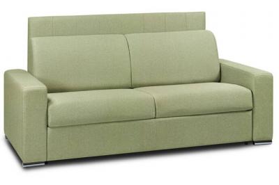 ITALIAN SPIRIT Canap&eacute; lit CanapExpress lattes 160cm matelas m&eacute;mory 22cm t&ecirc;te de lit int&eacute;gr&eacute;e velours vert