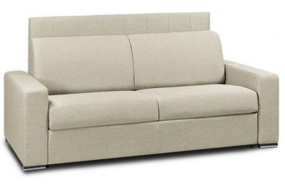 ITALIAN SPIRIT Canap&eacute; lit CanapExpress lattes 160cm matelas m&eacute;mory 22cm t&ecirc;te de lit int&eacute;gr&eacute;e polyur&eacute;thane &eacute;cru