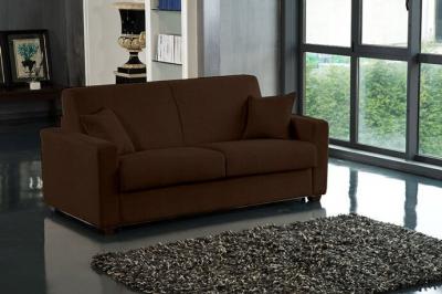 ITALIAN SPIRIT Canap&eacute; EXPRESS 4 Places DREAMER Convertible lit 160* 192 Microfibres marron chocolat matelas 16 cm