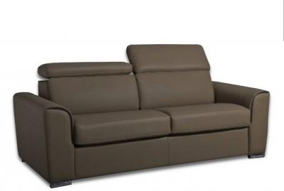 ITALIAN SPIRIT Canap&eacute; express imola matelas 18cm d'&eacute;paisseur 120cm cuir vachette taupe