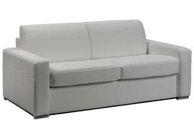 ITALIAN SPIRIT Canap&eacute; express MASTER couchage 140cm matelas 18cm sommier lattes RENATONISI polyur&eacute;thane blanc cass&eacute;