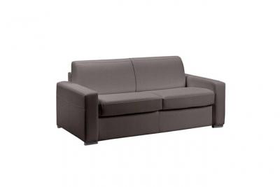 ITALIAN SPIRIT Canap&eacute; express MASTER couchage 140cm matelas 18cm sommier lattes RENATONISI polyur&eacute;thane taupe