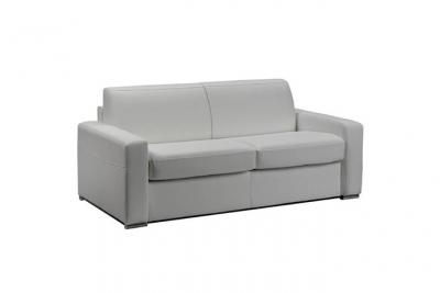 ITALIAN SPIRIT Canap&eacute; express MASTER couchage 160cm matelas 18cm sommier lattes RENATONISI polyur&eacute;thane blanc cass&eacute;