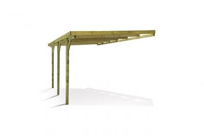 CERLAND Carport voiture adossant Gus - 15.77 m&sup2; - 3.01 x 5.24 x 2.58 m