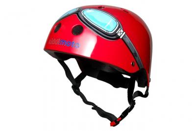 KIDDIMOTO Casque enfant  Goggle rouge- M (53-58 cm)