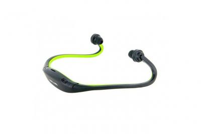YONIS Casque MP3 sport sans fil lecteur audio running v&eacute;lo vert 4 Go