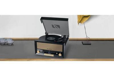 MUSE  chaine hifi platine vinyle CD USB BLUETOOTH FM avec encodage marron noir