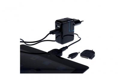 BLUESTORK  BS-PW-2TAB Chargeur secteur universel pour 2 tablettes - Noir
