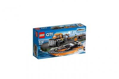 Lego&reg; city - 60085 - jeu de construction - le 4x4 avec hors -bord 