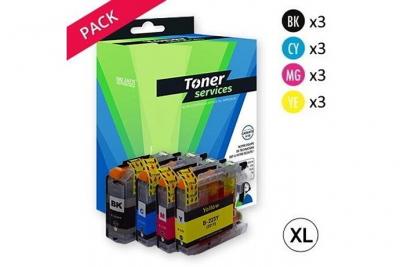  Compatible Brother LC223VALBP Pack 12 Cartouches marque noires et couleurs (s&eacute;rie Cerf volant)