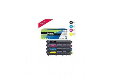 TONER SERVICES Compatible Brother TN247 Pack de 4 toners Noir, cyan, magenta et jaune