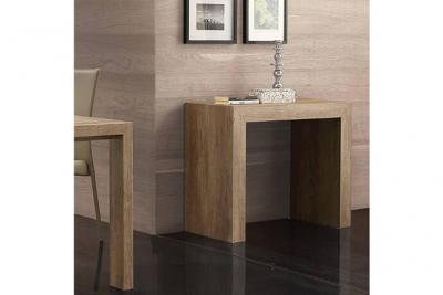 Table console extensible - LOGIKA - Ch&ecirc;ne c&eacute;rus&eacute; effet rouvr&eacute; - 12 places - Design contemporain