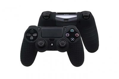 OEM Coque de protection en silicone antid&eacute;rapant pour manette PS4/Slim/Pro - Noir 