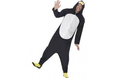 GENERIQUE D&eacute;guisement combinaison pingouin avec capuche adulte