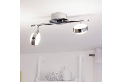 EGLO  - Spot Salto en chrome et satin 2X5,4W l: 36 cm
