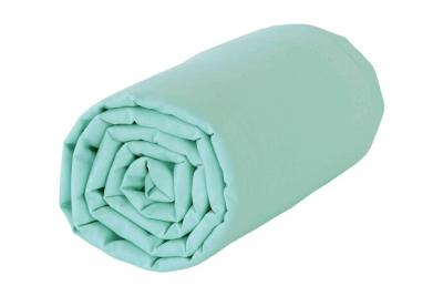 P TIT BASILE Drap housse b&eacute;b&eacute; 100% coton bio 60x120 turquoise 