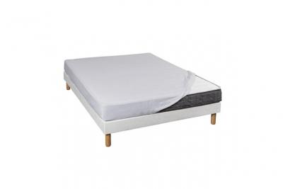 NON RENSEIGNE Drap housse jersey gris bonnet 30 cm 80x190 100% coton biologique