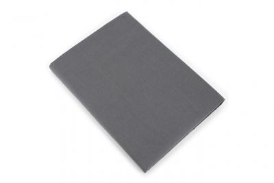 LINNEA Drap plat uni 100% coton alto 240x310 cm - Gris Manhattan