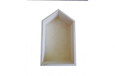 ARTEMIO Etag&egrave;re en bois maison 30,5 x 18 x 10 cm 14001999-M