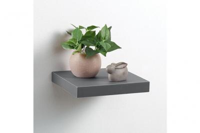 Tag&egrave;re flottante en bois - Gris Antharcite - l 25 x l 22,8 x h 3,4 cm - Livraison gratuite