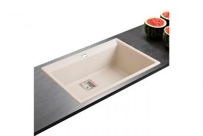  Evier granit beige aquasanita delis 1 grand bac